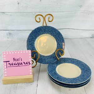 International Tableworks Blue Sponge Plates Set 4